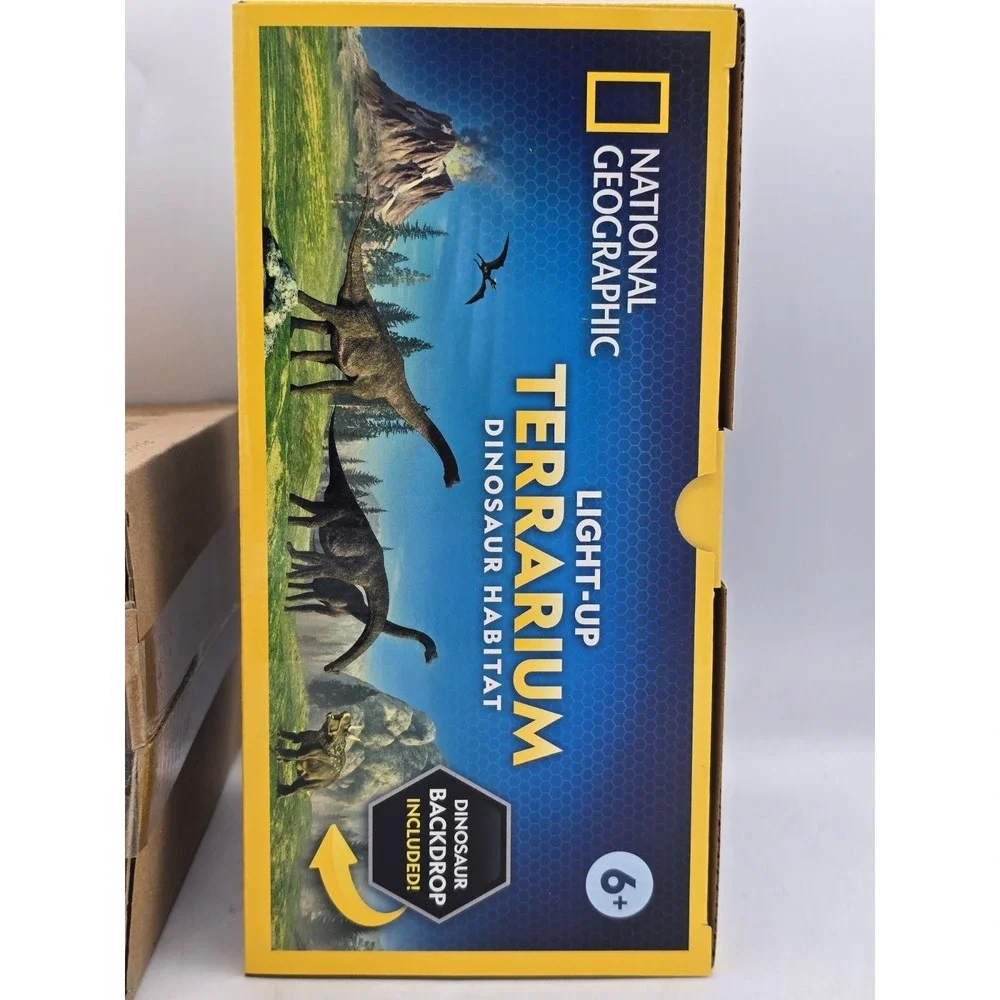 NEW Dinosaur Habitat Light-Up Terrarium Kit for Kids with Plants and Gemstones